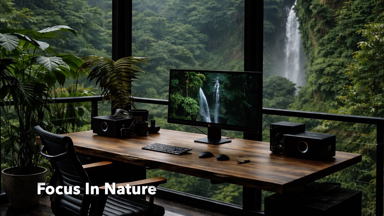 Deep Focus Music 🌿 Modern Forest Office | Relaxing Music for Work, Study & Creativity