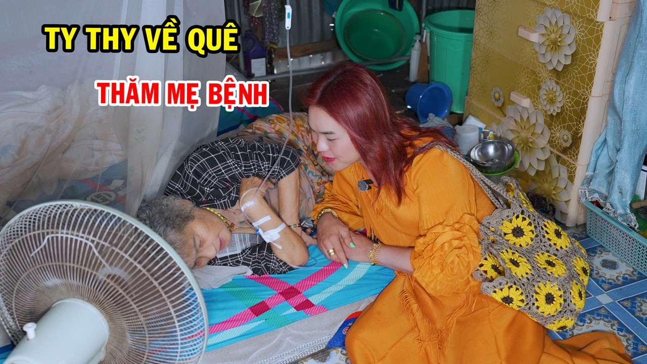Ty Thy về quê thăm mẹ bệnh - Ty Thy Vlog Gỏi đu đủ