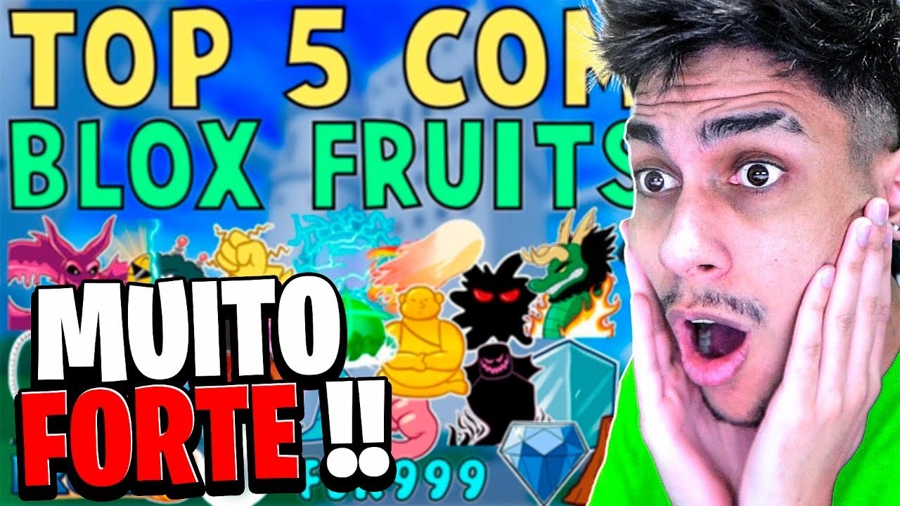 TOP 5 FRUTAS ATUAIS MAIS FORTES DO BLOX FRUITS 