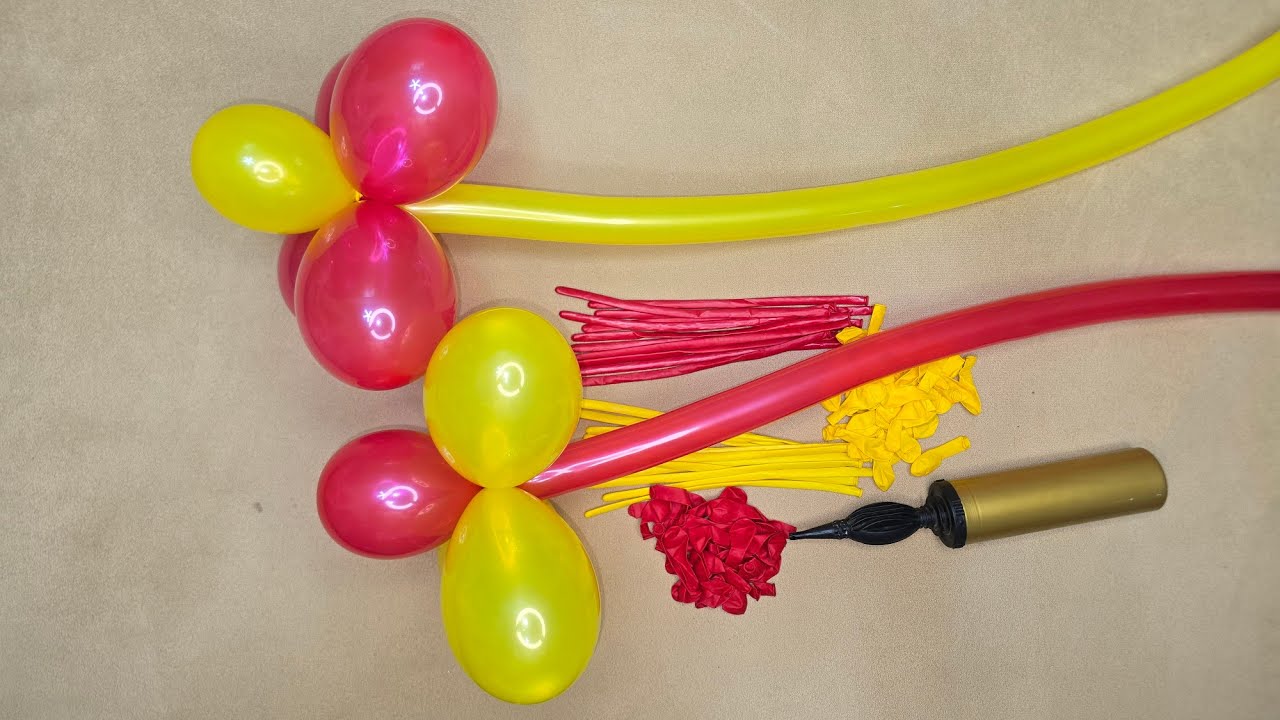 Oddly Satisfying ASMR | Red & Yellow Balloon Tie Sounds