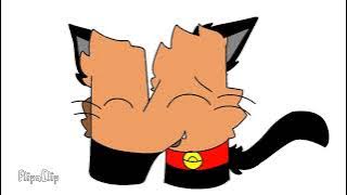 Sad cat dance meme // ft. N, F, P and D' (My Oc) - Alphabet lore Au || 🖤F x N🧡