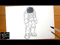 How to draw an astronaut easy step by step