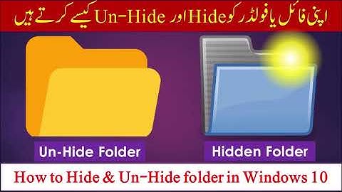 How to Hide or  unhide a File or Folder in Windows (Urdu/Hindi)