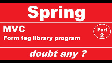 Spring MVC form tag library program part 2