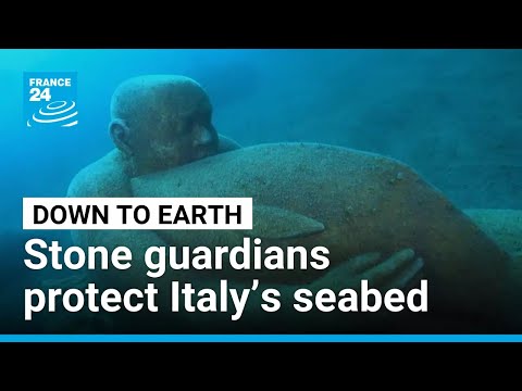 Giant marble statues guard Italy’s seas from illegal fishing • FRANCE 24 English
