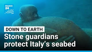 Giant Marble Statues Guard Italys Seas From Illegal Fishing France 24 English