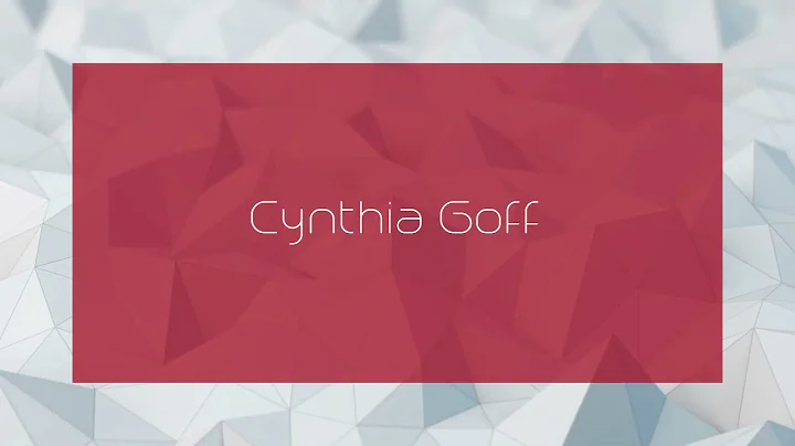 Cynthia Goff - appearance