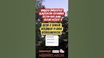 ANADOLU ÜNİVERSİTESİ AÇIKÖĞRETİM SİSTEMİNDE ÜSTTEN DERS ALMA SİSTEMİ DEĞİŞTİ! | EKİM 2025 #shorts