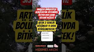 Anadolu Üni̇versi̇tesi̇ Açiköğreti̇m Si̇stemi̇nde Üstten Ders Alma Si̇stemi̇ Deği̇şti̇ Eki̇m 2025