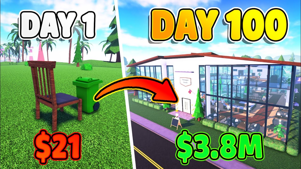 I Spent 100 Days Building a MASSIVE Restaurant in Roblox - Restaurant Tycoon 3