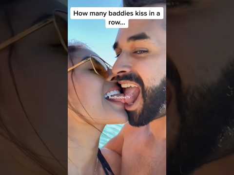How Many Baddies Can I Kiss In A Row Kissing Smooch Licking Lips Spit Tongue Shorts