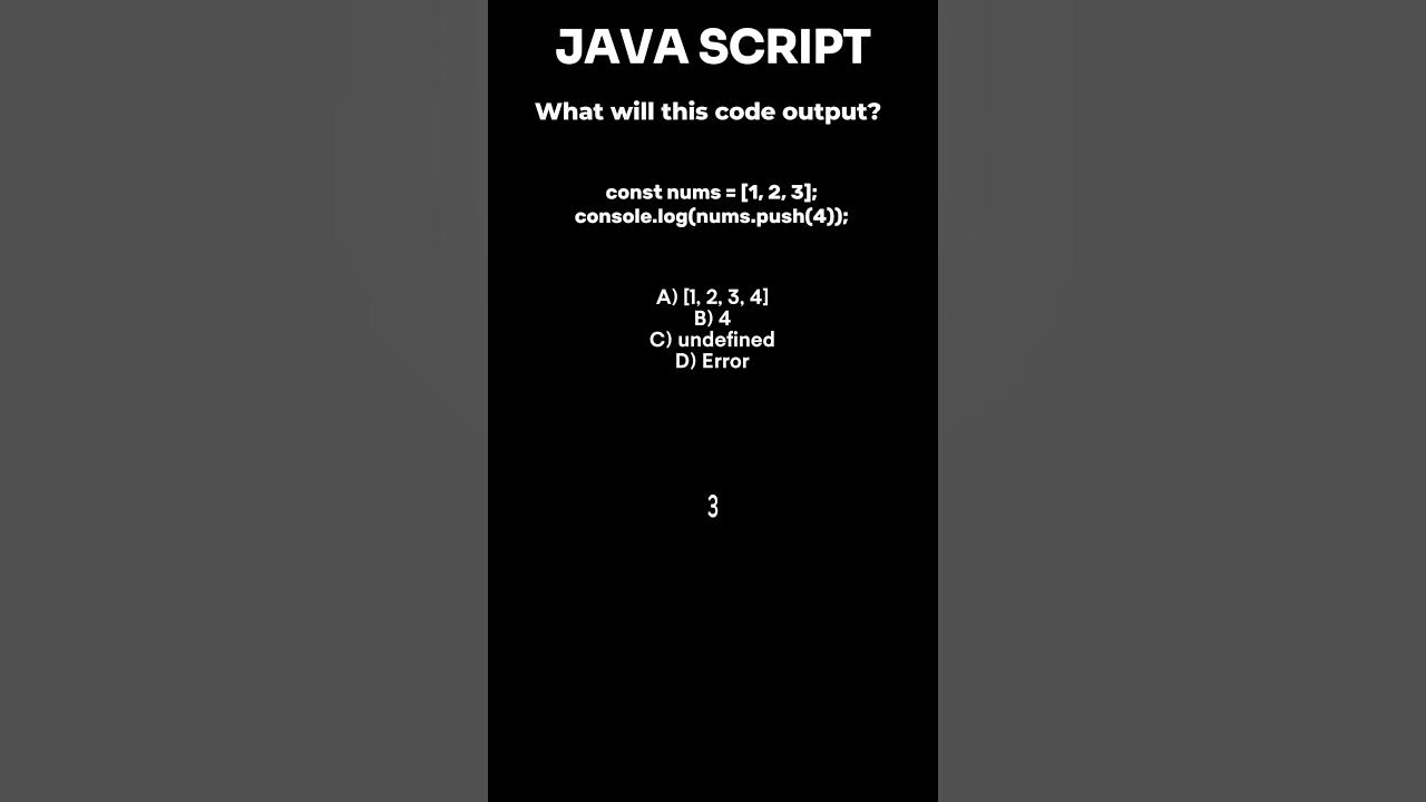 Array Push Method in JavaScript | Add Elements Easily #code - YouTube