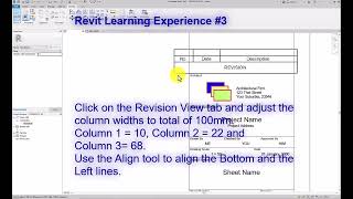 Revit Learning Experience #3  - Add REVISION SCHEDULE to the Titleblock