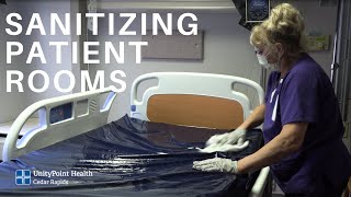 Sanitizing patient rooms at UnityPoint Health - St. Luke's Hospital