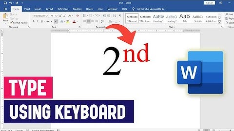 Hoe typ je het 2e symbool op het toetsenbord in Word?