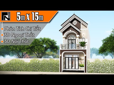 Video TNA107 - Mẫu nhà ống 2 tầng mái thái đẹp 5x15m 3 phòng... - youtube