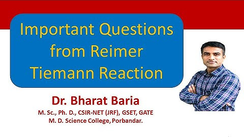 Important Question from Reimer Tiemann Reaction || Dr. Bharat Baria