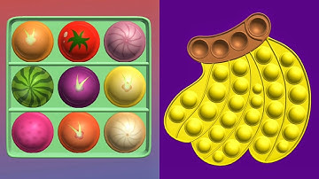 Pop them All Game! Very satisfying and relaxing ASMR slicing video