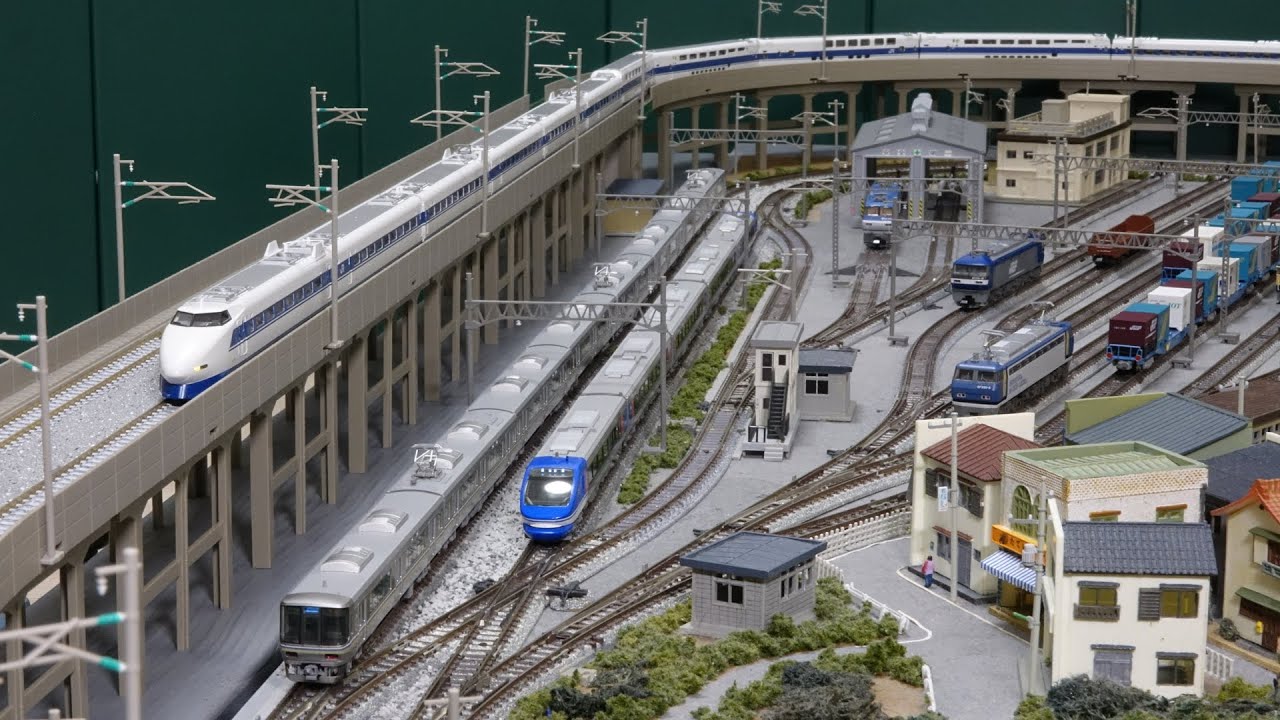 スーパーはくと・新快速を新幹線のあるNゲージ鉄道模型固定