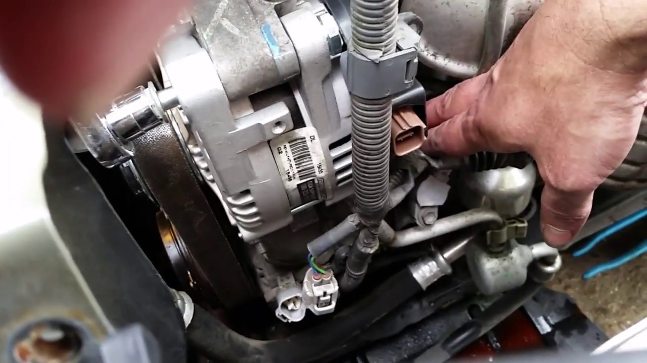 How to change alternator on 2007 Toyota Camry XLE 3.5L V6 (pt7) - YouTube