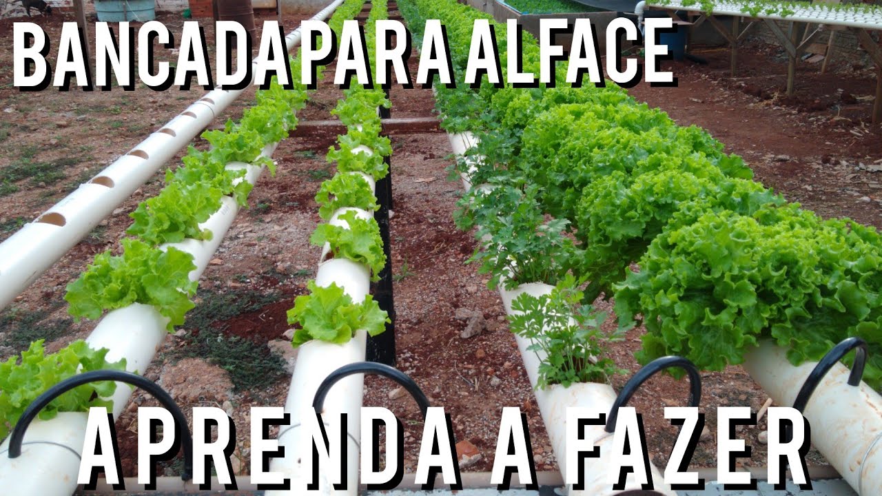 COMO FAZER BANCADA PARA ALFACE - AQUAPONIA E HIDROPONIA