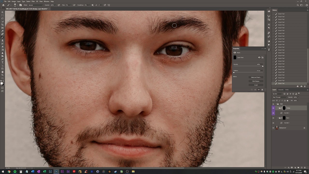 How to remove dark circles under eyes in Adobe YouTube