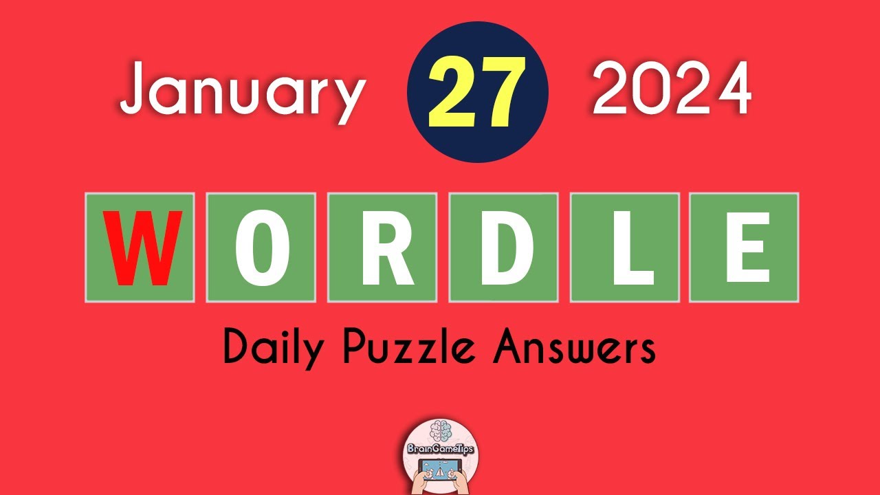 Wordle January 27 2024 Today Answer YouTube