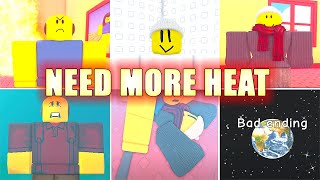 NEED MORE HEAT🔥*All Endings, Badges and Full Walkthrough* Roblox