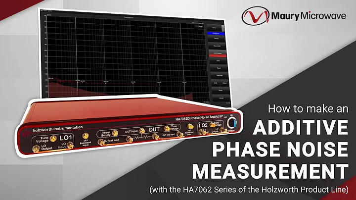 How to Make an Additive Phase Noise Measurement with the HA7062 Series Phase Noise Analyzer