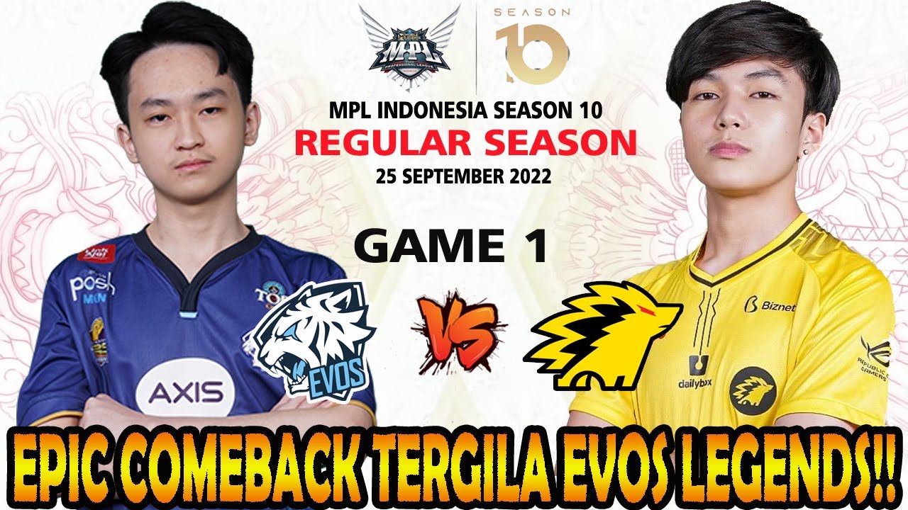EPIC COMEBACK EVOS TERGILA!! NGERI LANCELOT SUTSUJIN!! | Evos Legends VS Onic [GAME 1] MPL ID 10