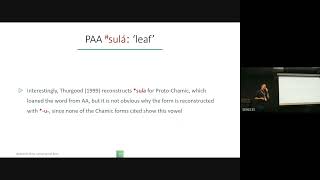 [SEALS 33] Nathaniel HIROZ “Proto‐Austroasiatic disyllables: Reconstructing vowel qualities ...