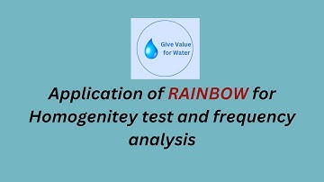 How to use RAINBOW for Homogenitey test and frequency analysis