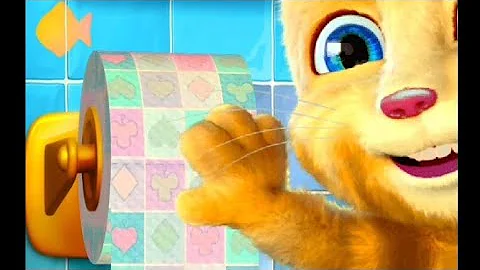 Video 11650691: talking ginger cat, talking ginger funny cat, talking ginger game, funny cat brushing