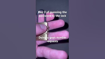 Put numbers in the comments #code #lock #password #guess #music