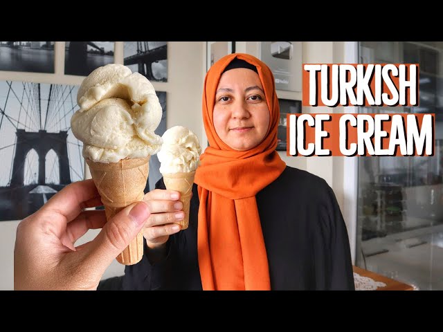 Turkish Ice Cream “Dondurma” With 3 Ingredients | Legendary Stretchy Texture class=