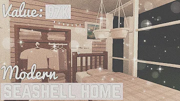 modern seashell home | welcome to bloxburg | speed build