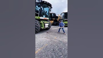 Claas jaguar vs wood #claas #jaguar #wood #woodworking #dangerous #farming #agriculture #experiment