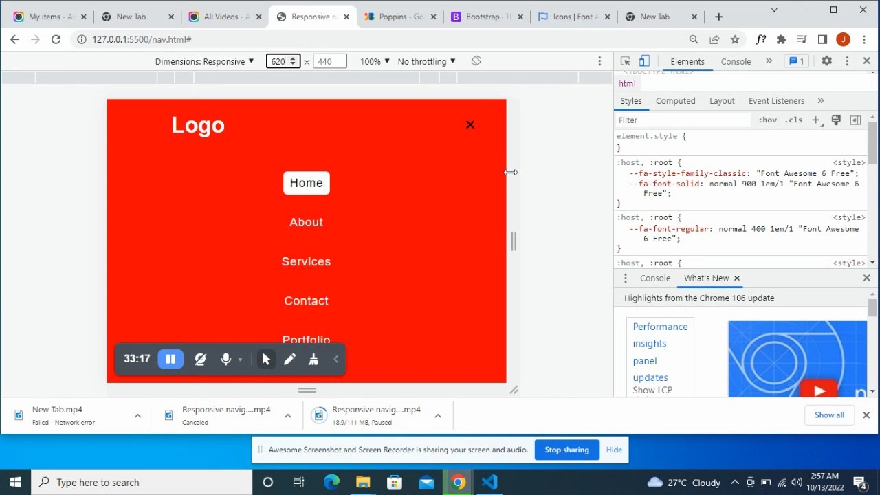 HOW TO BUILD A RESPONSIVE NAVIGATION BAR WITH ONLY HTML AND CSS - YouTube