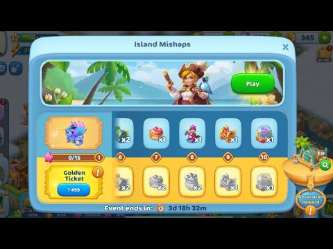 Merge fables new event - Island Mishaps gameplay #evermerge #mergedragons #islandlife #savebirds