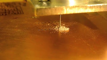 Home made CNC - First try of automated PCB drilling