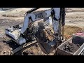 Caterpillar 375 excavator loading mercedes  man trucks