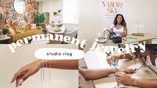 Permanent Jewelry Business Owner Vlog | Setting Up My Studio | Appointments | Jump Ring Organization
