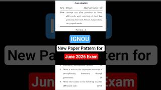 IGNOU Exam Pattern Changed? 😱 2026 Update” | #ignouexam #shorts #youtubeshorts #shortsfeed