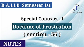 Doctrine of Frustration || NOTES || With easy examples || # Case law || 📝📝