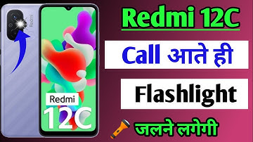 redmi 12c incoming call flashlight setting / how to enable incoming call flashlight in redmi 12c