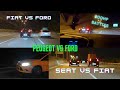 PEUGEOT 207 VS FORD FOCUS (extra. SEAT IBIZA DGS v FIAT PUNTO)