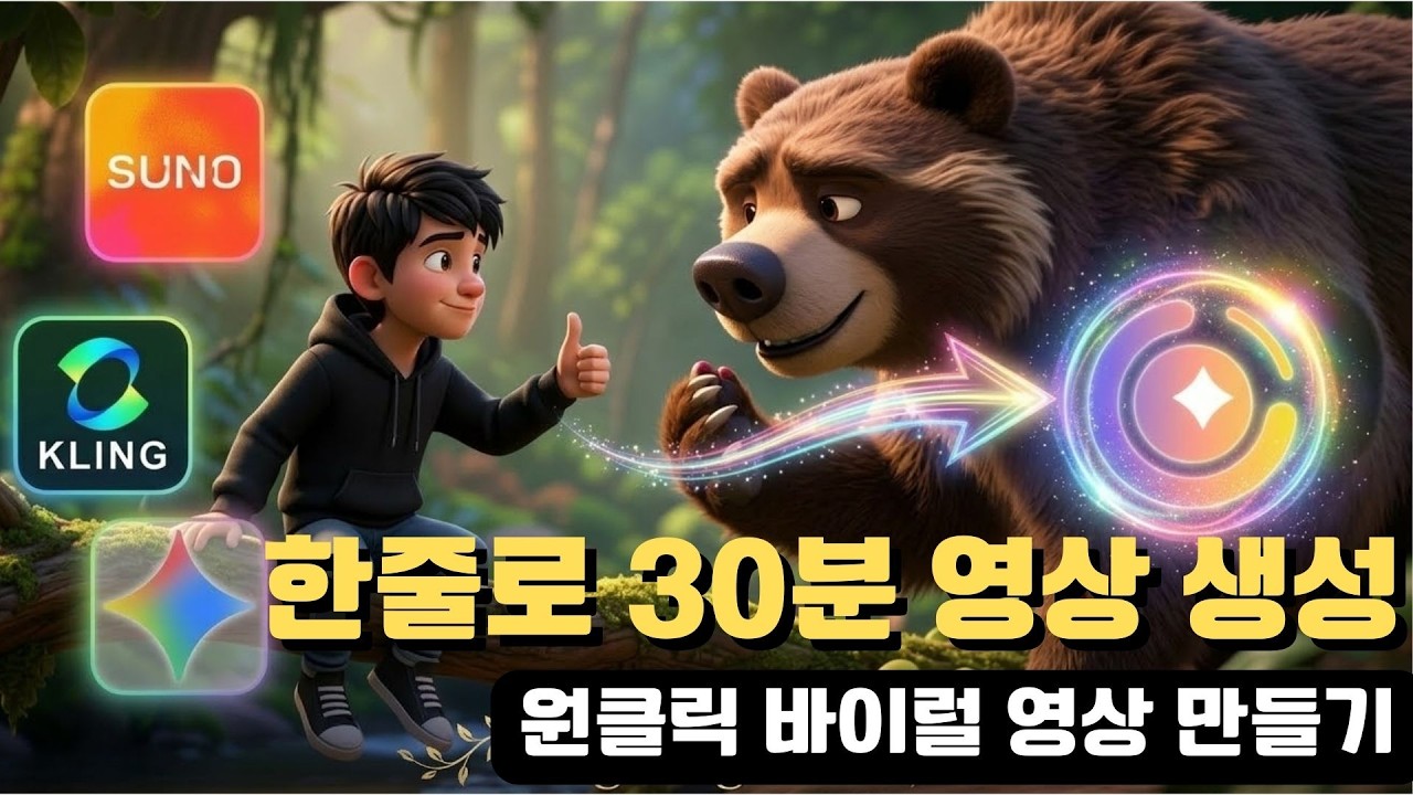프롬프트 한줄로 30분 AI 영상 만드는 방법