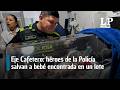 Eje Cafetero: héroes de la Policía salvan a bebé encontrada en un lote, ahora recibe atención médica