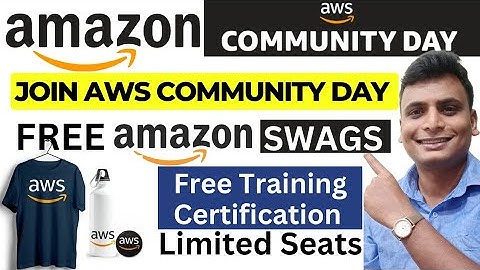 AWS Free Goodies & Swags | Aws Community Day 2022 Registration Started Training T-shirt Certificate