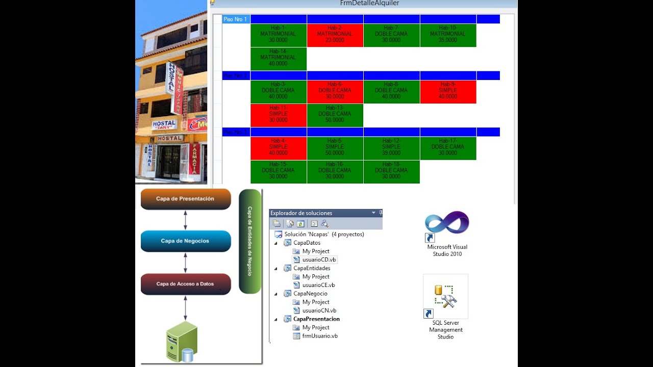 Sistema de Hospedaje - Hostal .NET - SQL SERVER | Visual Studio 2010 N ...